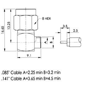 SMARlN^,SMA-LP-RG405 drawing