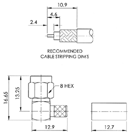 SMARlN^,SMA-LP-55A/U drawing